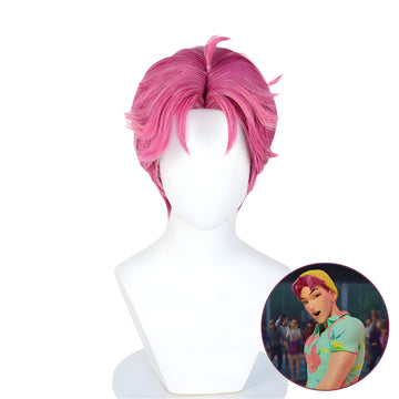 SAKUMETA ABBY Red Short Cosplay Wig with Bangs