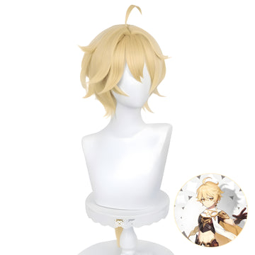 SAKUMETA AETHER Golden Short Cosplay Wig