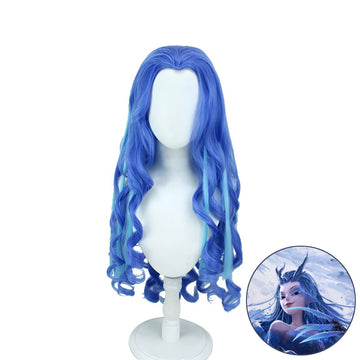 SAKUMETA AORUN Blue Long Cosplay Wig