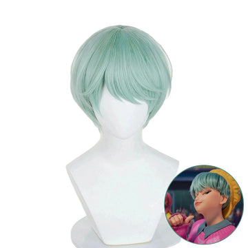 SAKUMETA BABY Green Short Cosplay Wig with Bangs