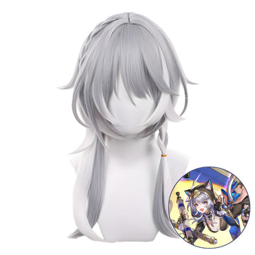 SAKUMETA CIPHER Silver-Grey Short Cosplay Wig