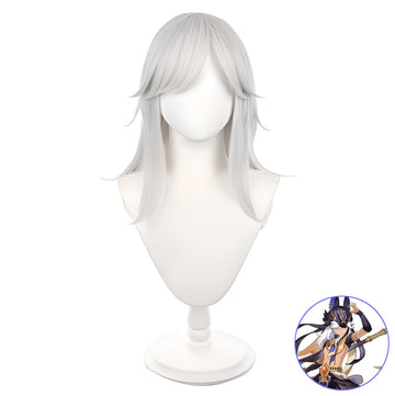 Perruque longue argentée de cosplay SAKUMETA CYNO
