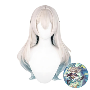 SAKUMETA FIREFLY Silver-Teal Gradient Long Cosplay Wig