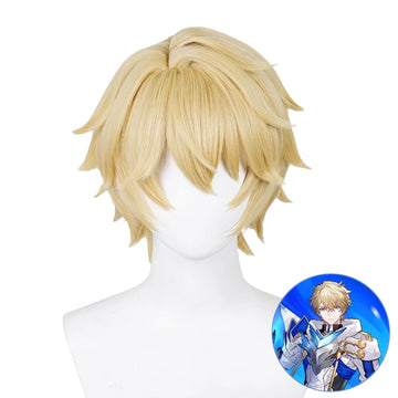 SAKUMETA GEPARD LANDAU Gold Short Cosplay Wig