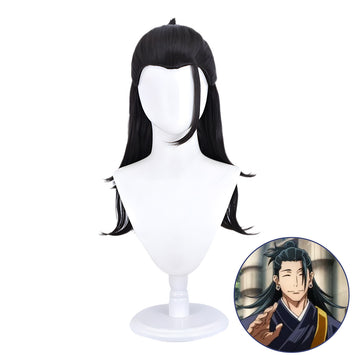 SAKUMETA GETO SUGURU Black Long Cosplay Wig