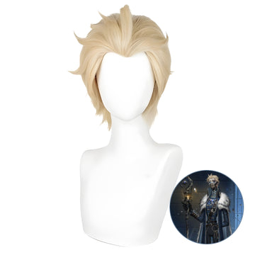 SAKUMETA HERMIT/ALVA LORENZ/WARDEN gold cosplay wig