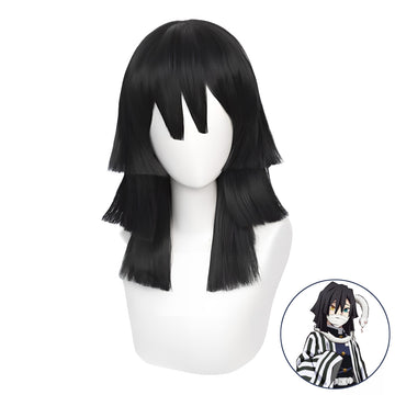 SAKUMETA IGURO OBANAI Black Cosplay Wig with Bangs
