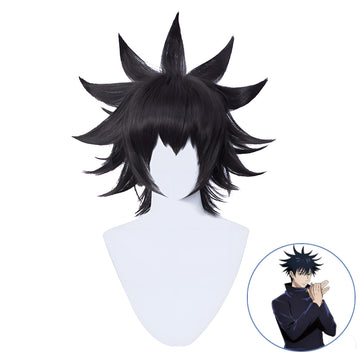 SAKUMETA Megumi Fushiguro Black Short Cosplay Wig