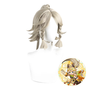 SAKUMETA KACHINA Matte Gold Long Cosplay Wig