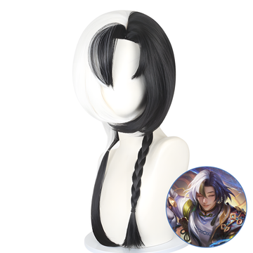 SAKUMETA KONGKONG ER Black and White Mixed Cosplay Wig