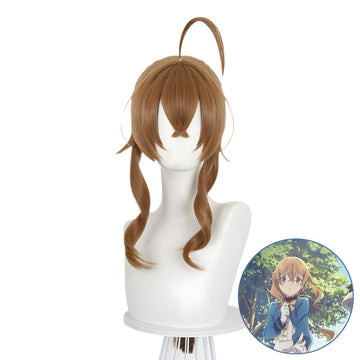 SAKUMETA MONIKA EVARETTO Brown Long Cosplay Wig