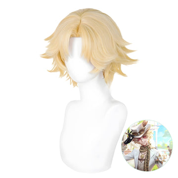 SAKUMETA PROSPECTOR/NORTON CAMPBELL/DAZZLING LONE WOLF gold short cosplay wig