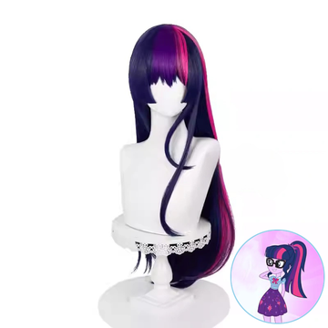 SAKUMETA TWILIGHT SPARKLE Long Purple and Red Cosplay Wig