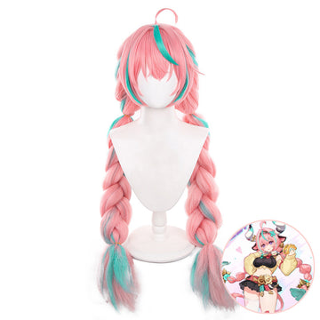 SAKUMETA VARESA Pink Long Cosplay Wig