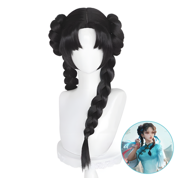 SAKUMETA XI SHI/SHIMMERING CLOUDS Black Cosplay Wig