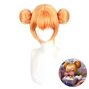 SAKUMETA Xiao Qiao /Searching for Secret Evidence Orange Cosplay Wig