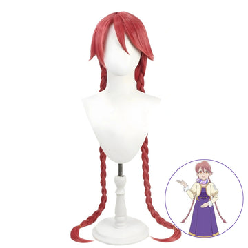 SAKUMETA YACHIYO Red Long Cosplay Wig with Twin Tails