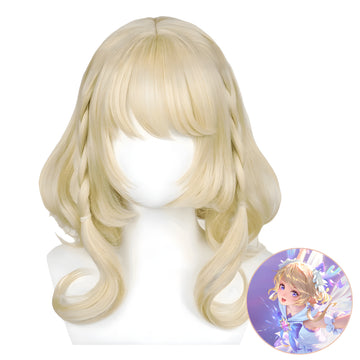 SAKUMETA YAO/REALM OF TIME gold long cosplay wig