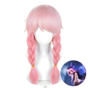 SAKUMETA YAO/SPIRIT GUARDIAN pink long cosplay wig