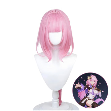 SAKUMETA ELYSIA Pink Long Cosplay Wig with Bangs