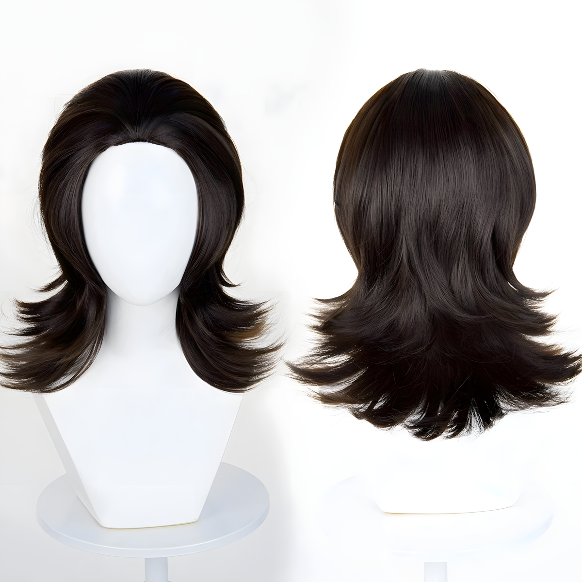 Non-Styled Universal 45CM Wolf Cut Wig with Flipped Ends