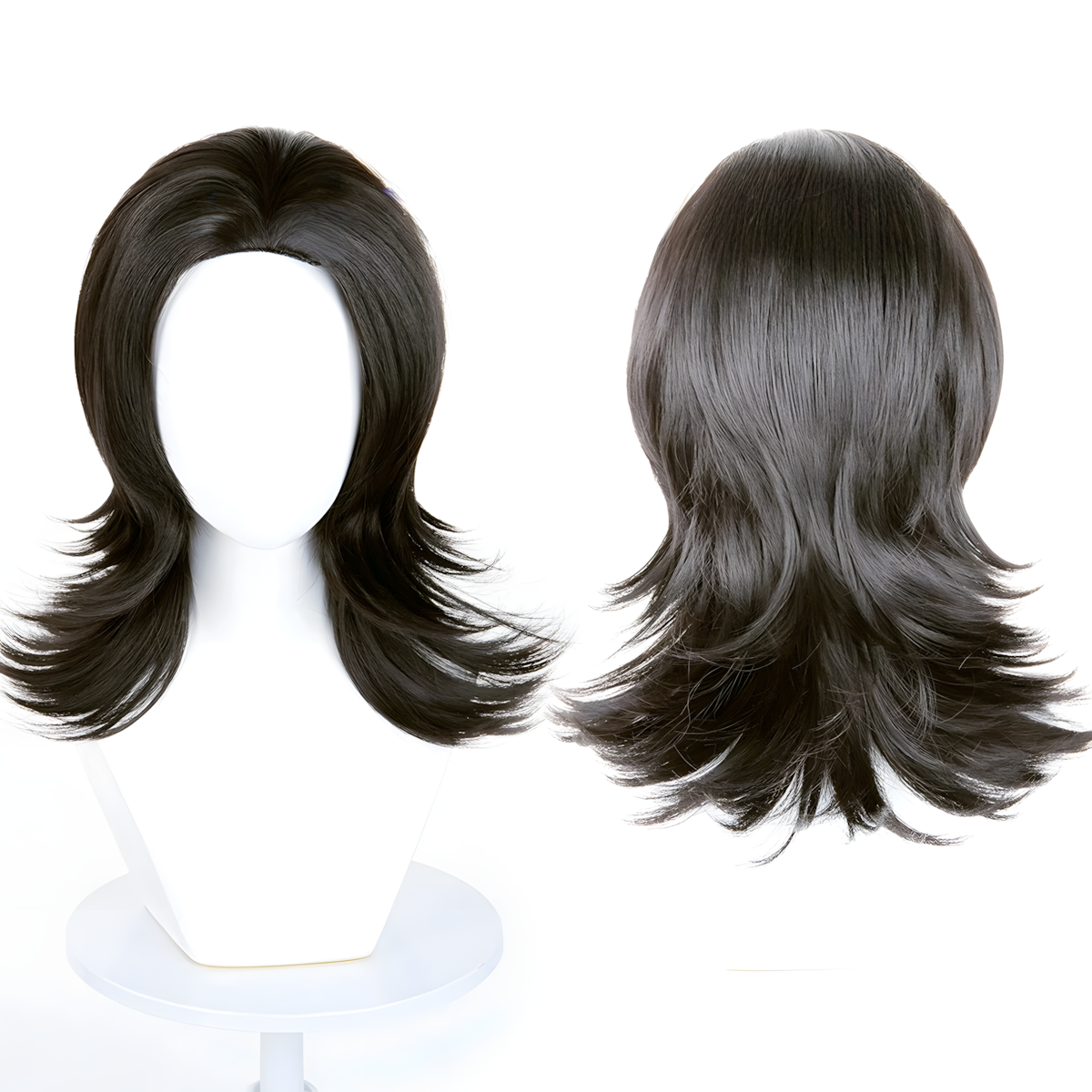 Non-Styled Universal 45CM Wolf Cut Wig with Flipped Ends
