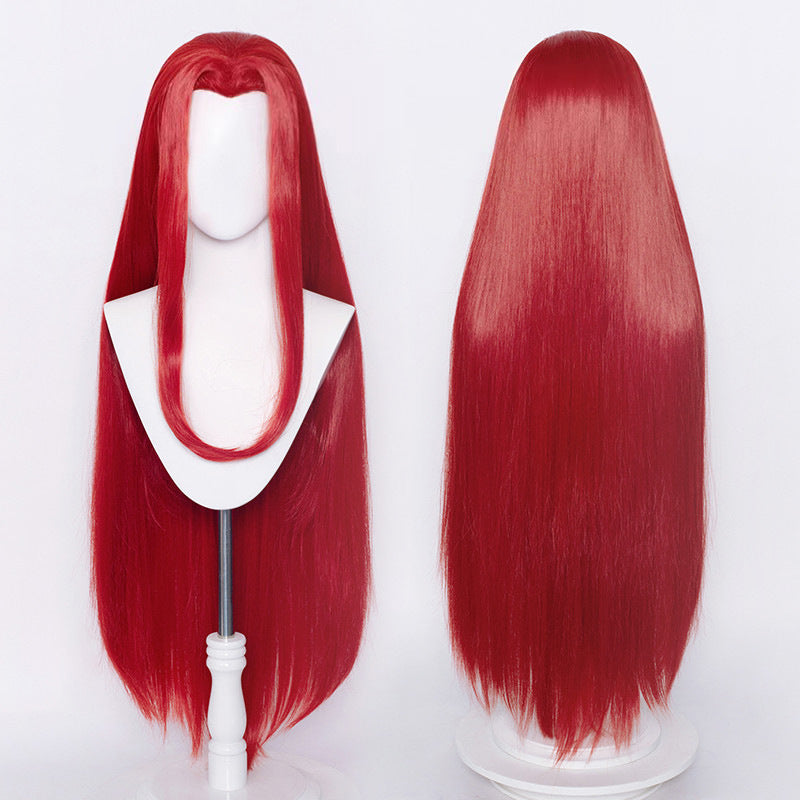 Non-Styled Universal 100cm Long Straight Wig with V-shaped Hairline for Wig Makers