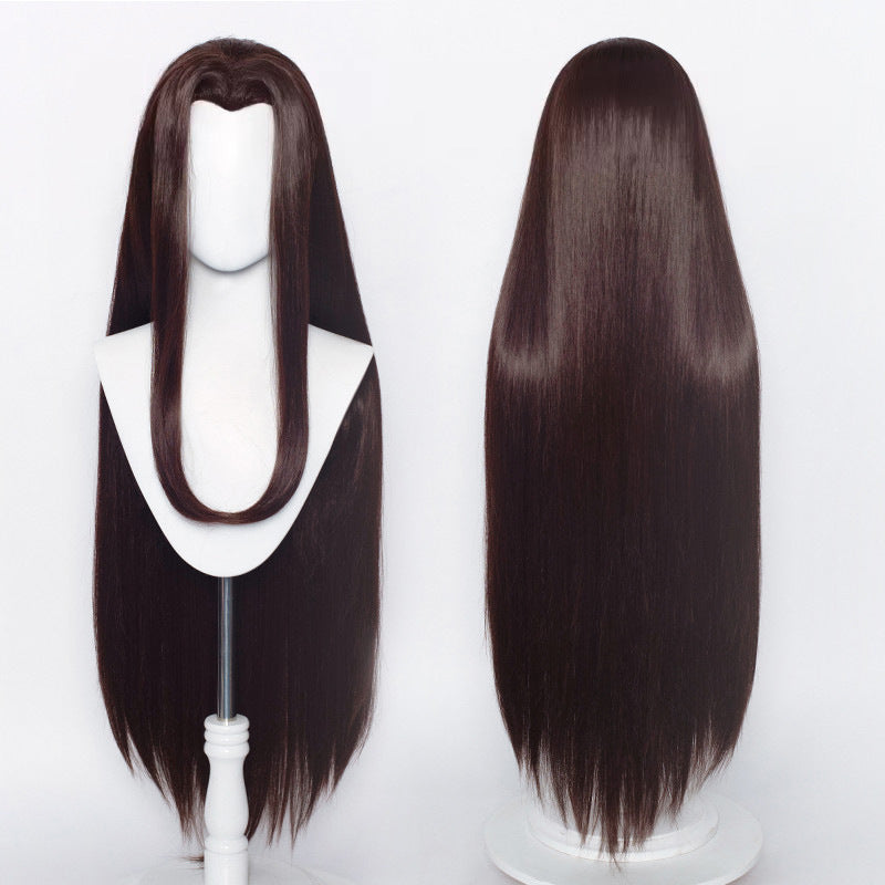Non-Styled Universal 100cm Long Straight Wig with V-shaped Hairline for Wig Makers