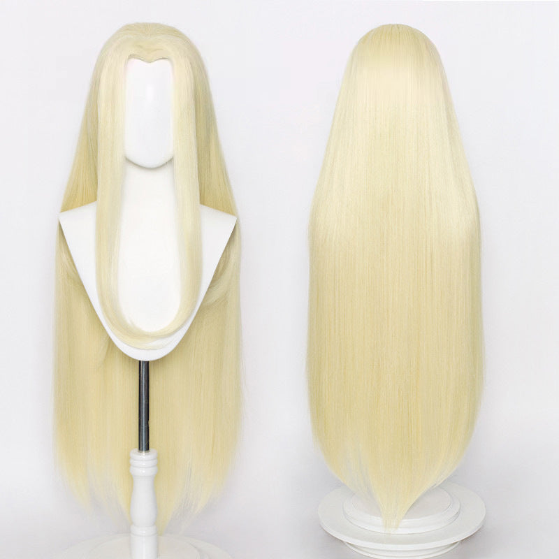 Non-Styled Universal 100cm Long Straight Wig with V-shaped Hairline for Wig Makers