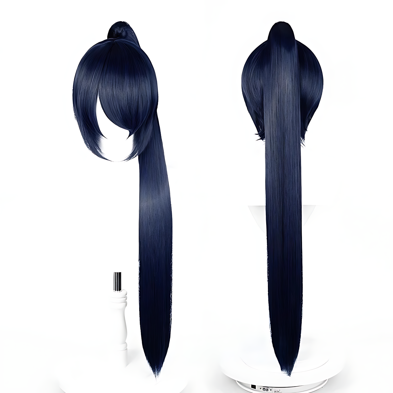 Non-Styled Universal 90cm Short Wig with Detachable Ponytail for Wig Makers