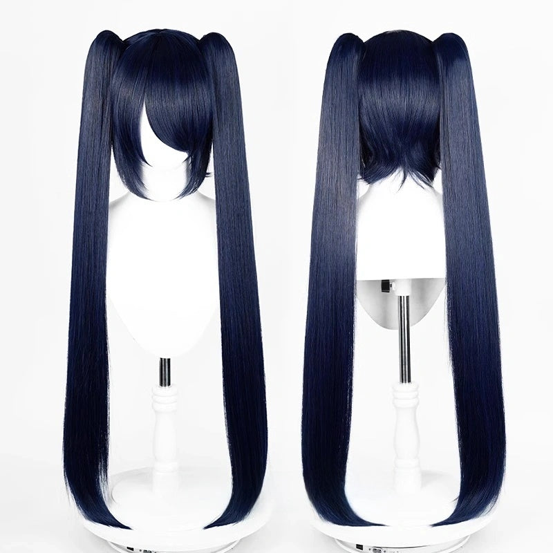 Non-Styled Universal 90cm Wig with Detachable Pigtails for Wig Makers