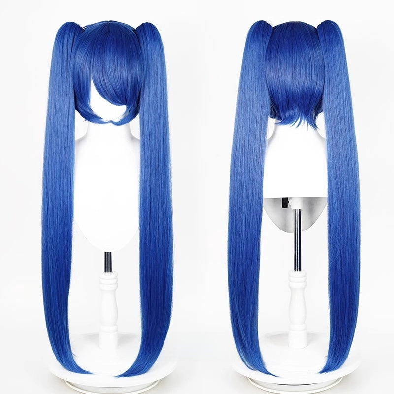 Non-Styled Universal 90cm Wig with Detachable Pigtails for Wig Makers