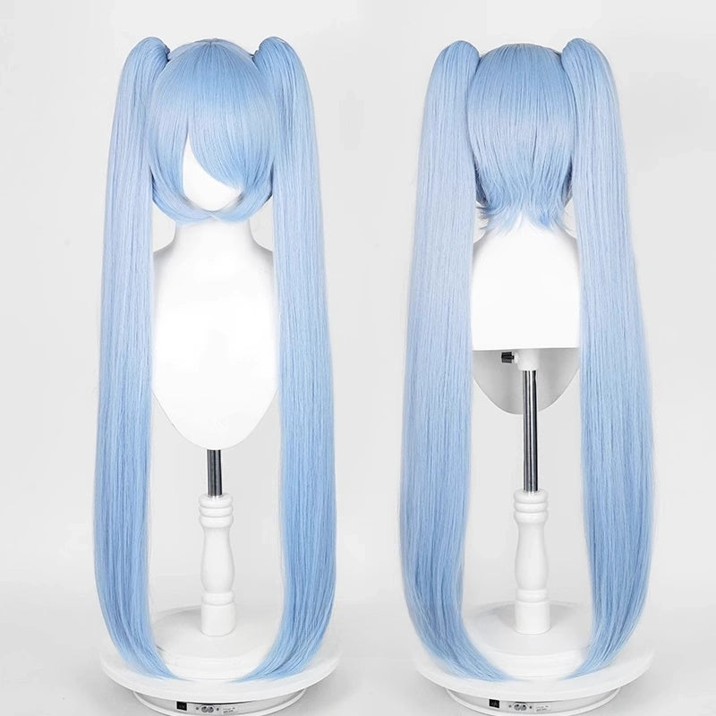 Non-Styled Universal 90cm Wig with Detachable Pigtails for Wig Makers