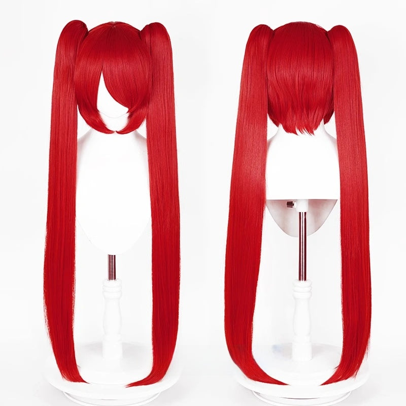 Non-Styled Universal 90cm Wig with Detachable Pigtails for Wig Makers
