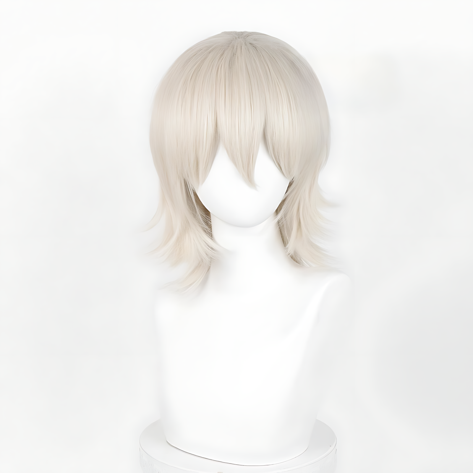 Non-styled Universal 37cm Short Wig with Flipped Ends Design for Wig Makers