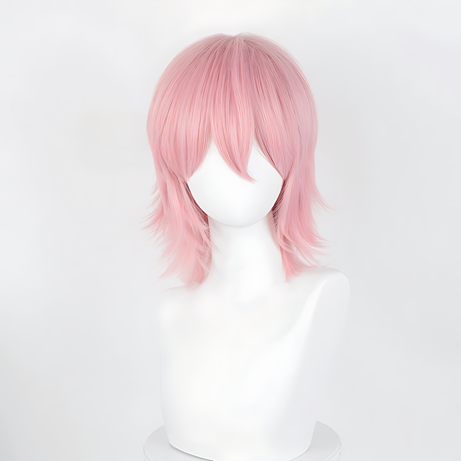 Non-styled Universal 37cm Short Wig with Flipped Ends Design for Wig Makers