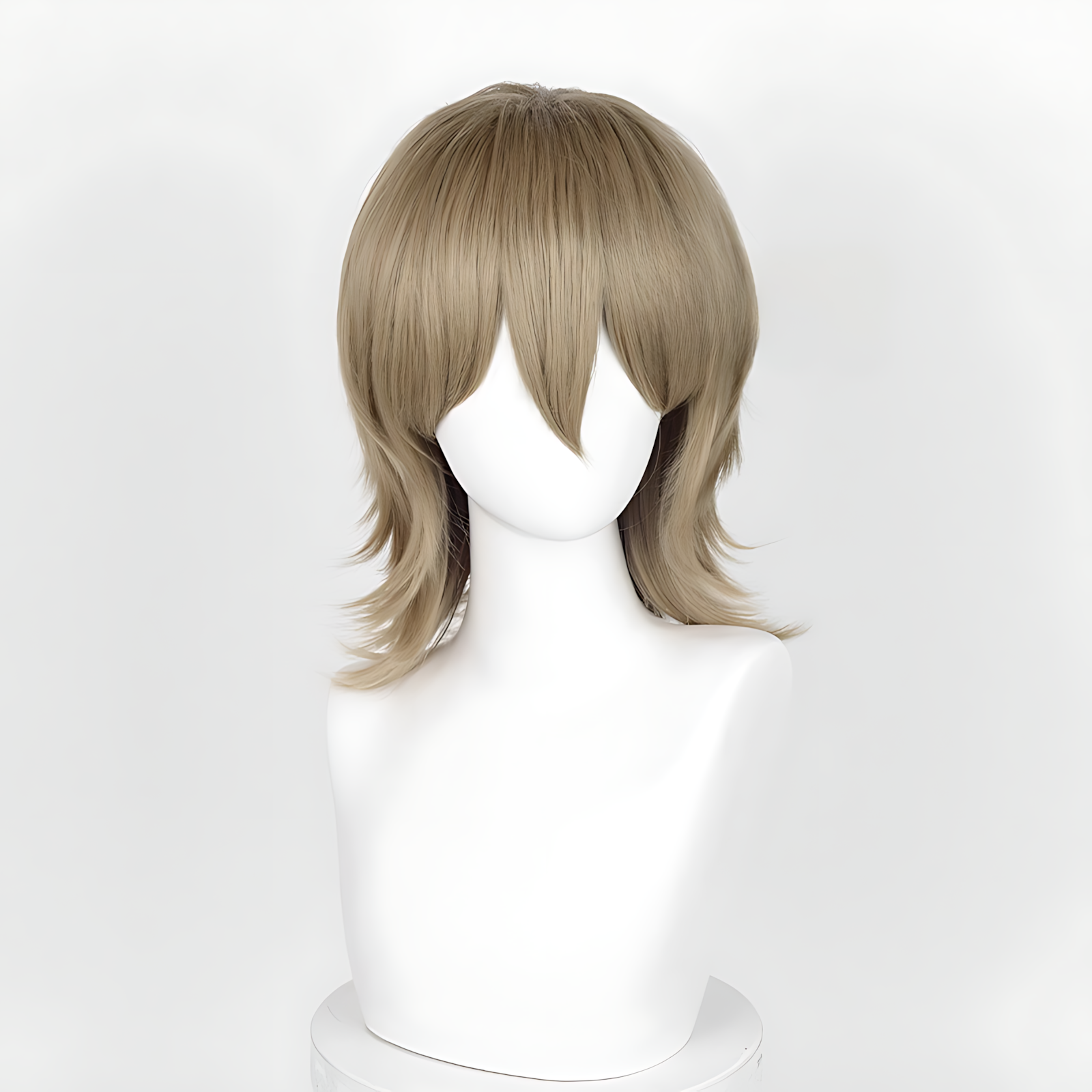 Non-styled Universal 37cm Short Wig with Flipped Ends Design for Wig Makers
