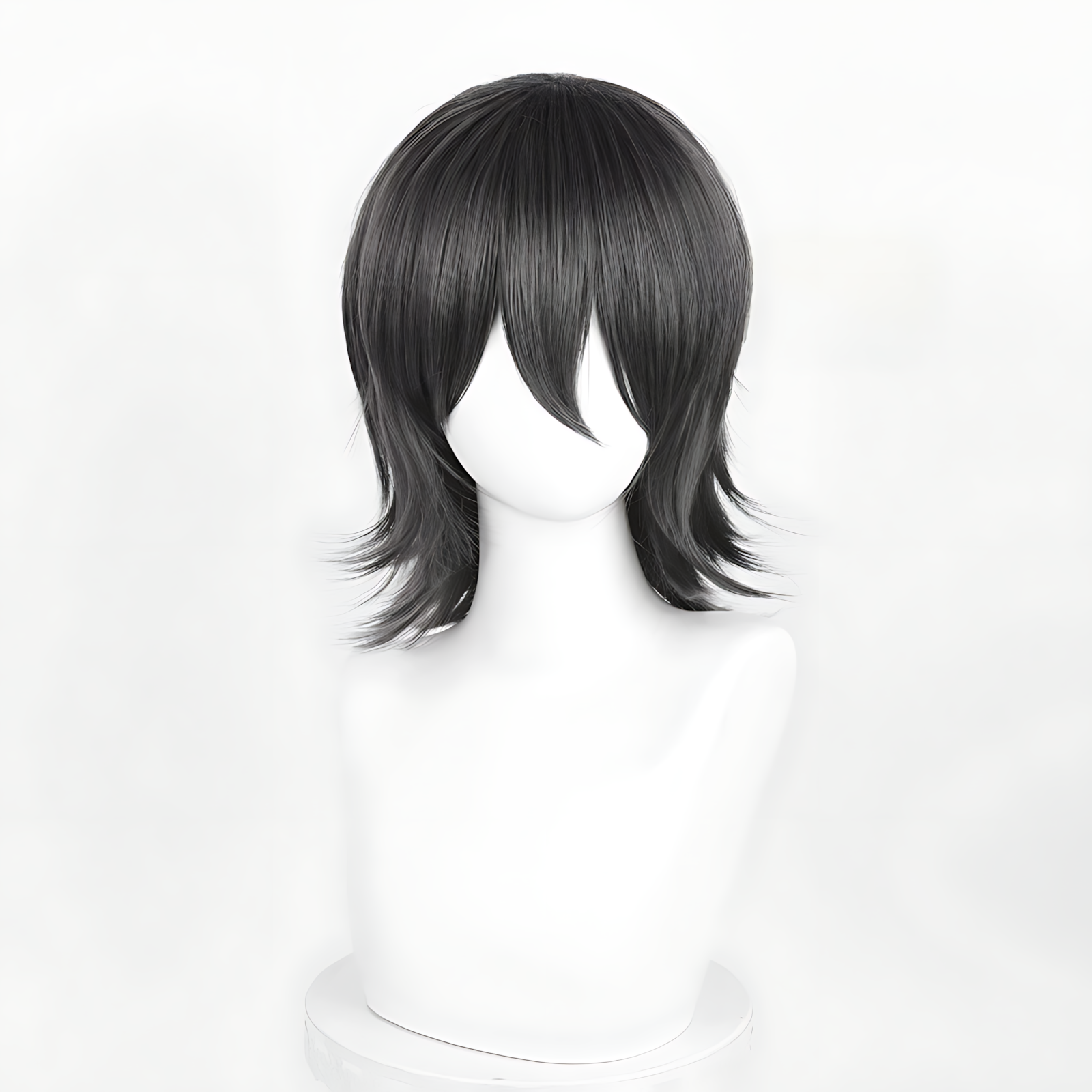 Non-styled Universal 37cm Short Wig with Flipped Ends Design for Wig Makers
