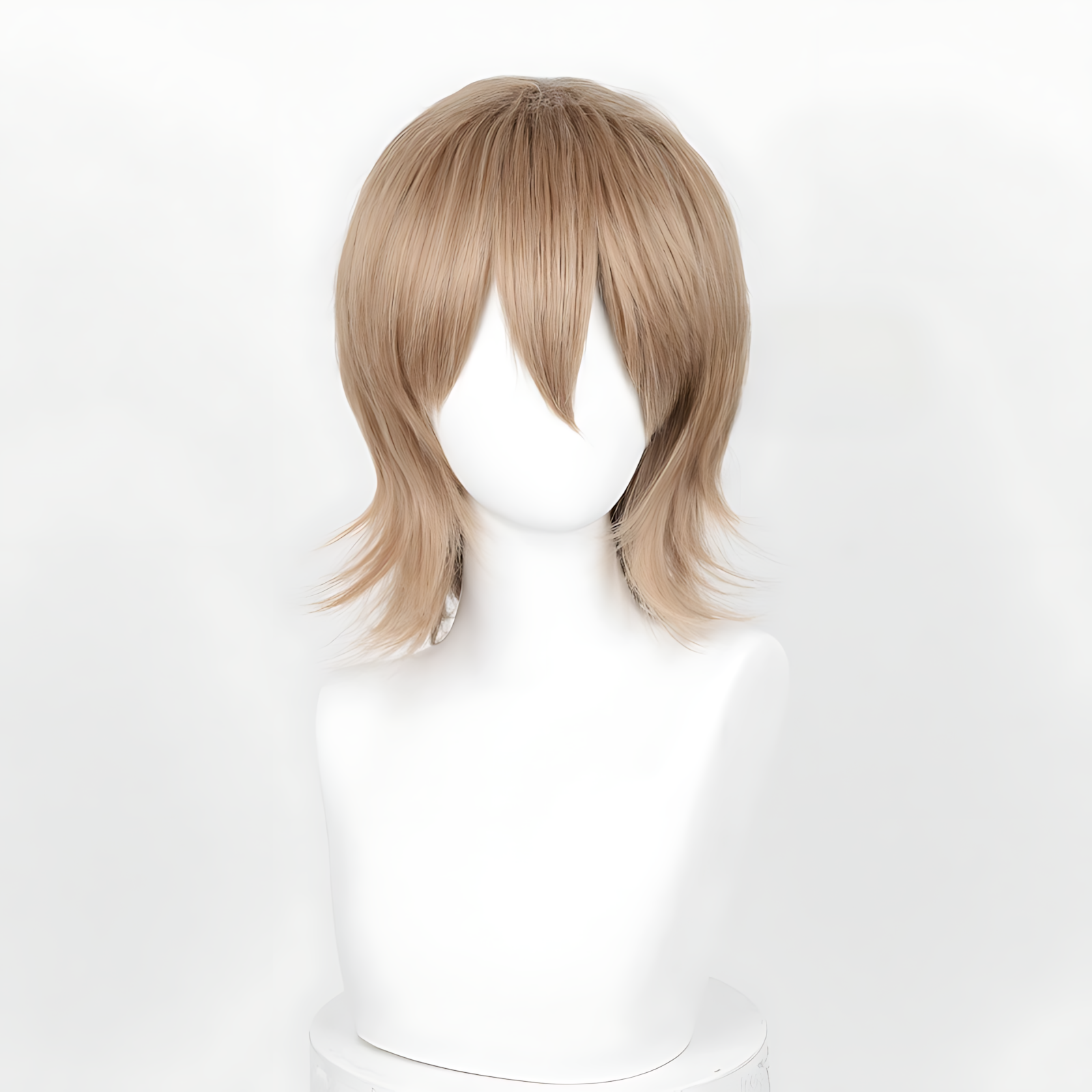Non-styled Universal 37cm Short Wig with Flipped Ends Design for Wig Makers