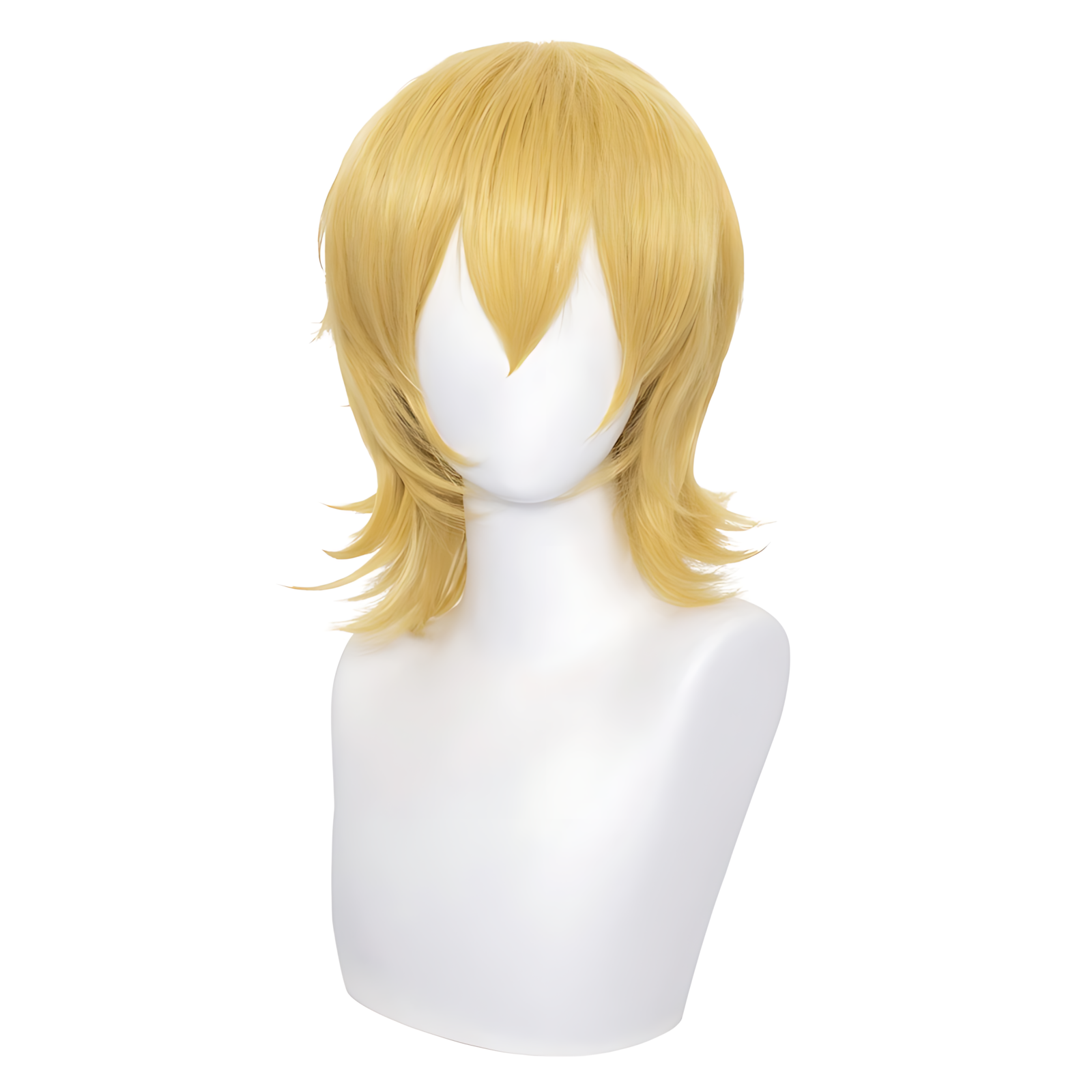 Non-styled Universal 37cm Short Wig with Flipped Ends Design for Wig Makers