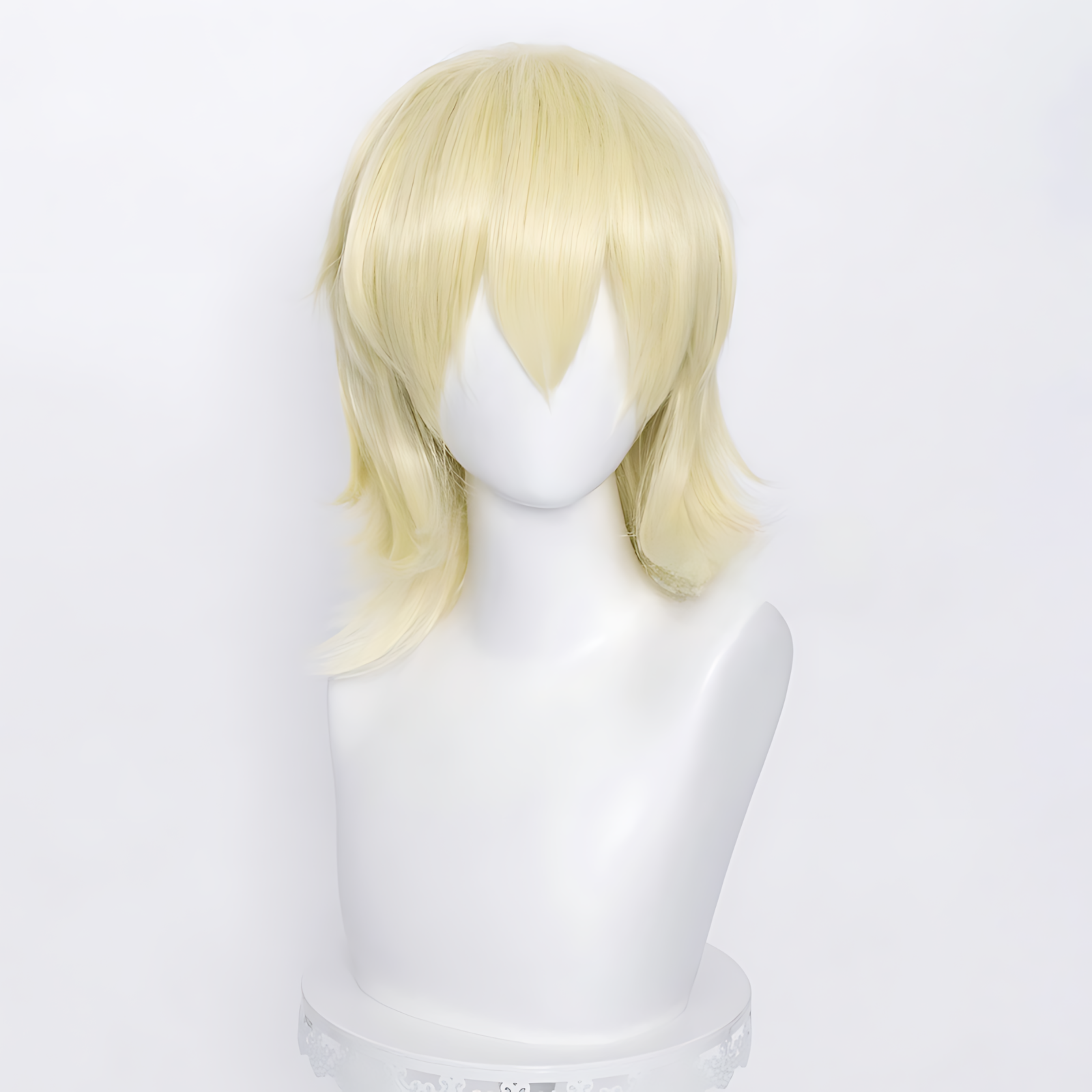 Non-styled Universal 37cm Short Wig with Flipped Ends Design for Wig Makers