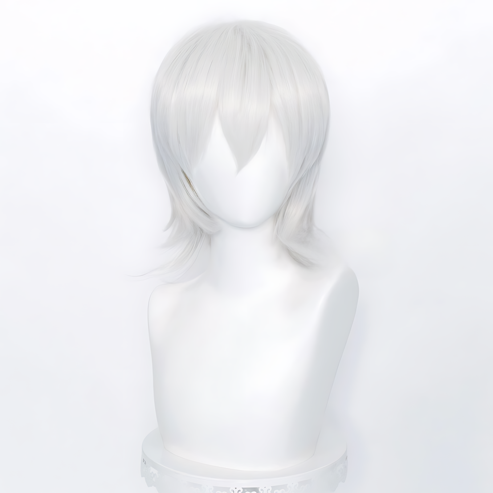 Non-styled Universal 37cm Short Wig with Flipped Ends Design for Wig Makers