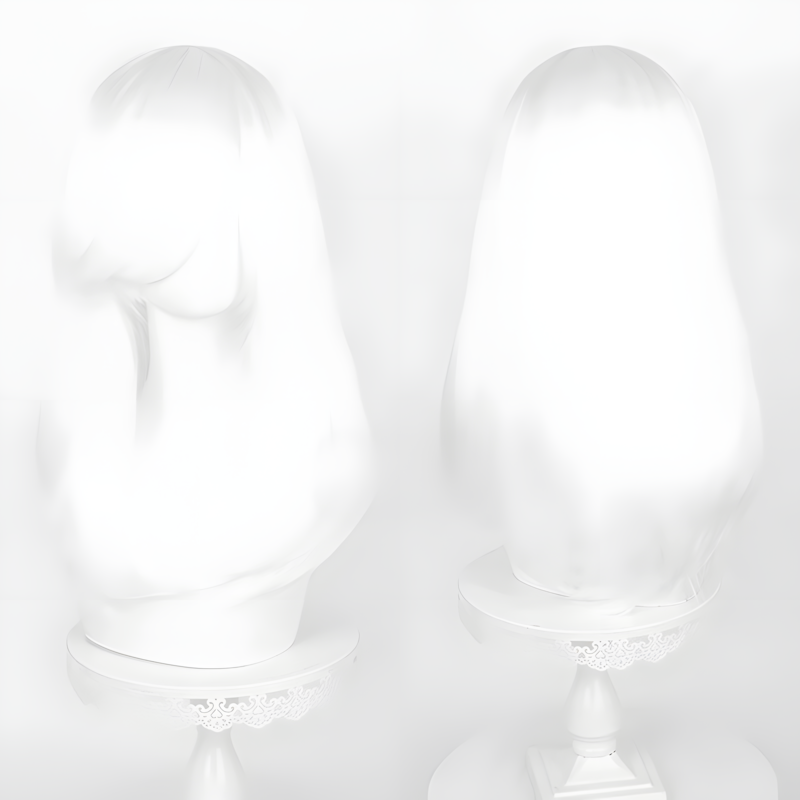 Non-styled Universal 50cm Mid-Length Wig For Wig Makers