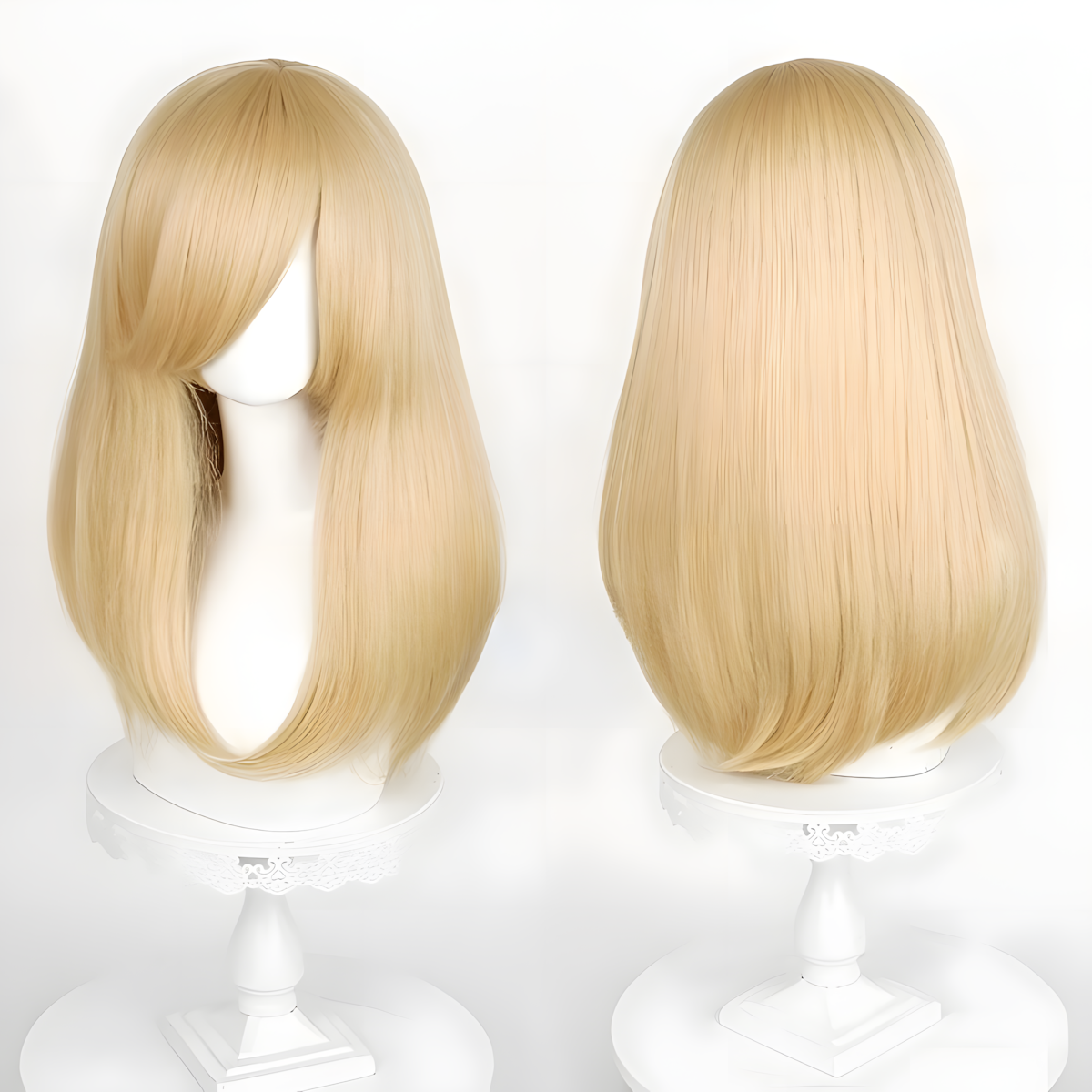 Non-styled Universal 50cm Mid-Length Wig For Wig Makers