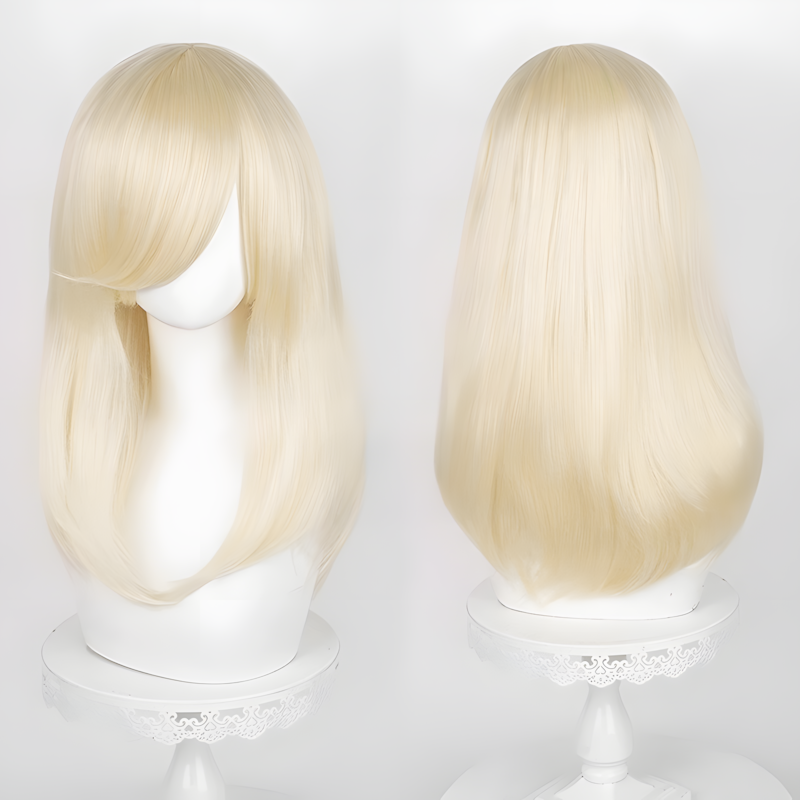 Non-styled Universal 50cm Mid-Length Wig For Wig Makers