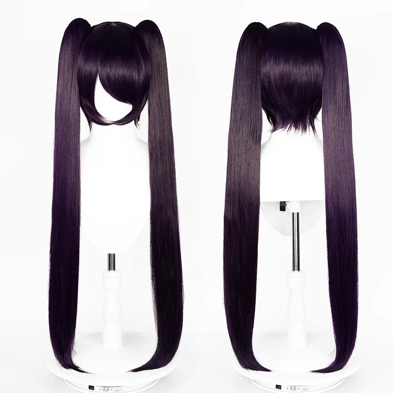 Non-Styled Universal 90cm Wig with Detachable Pigtails for Wig Makers