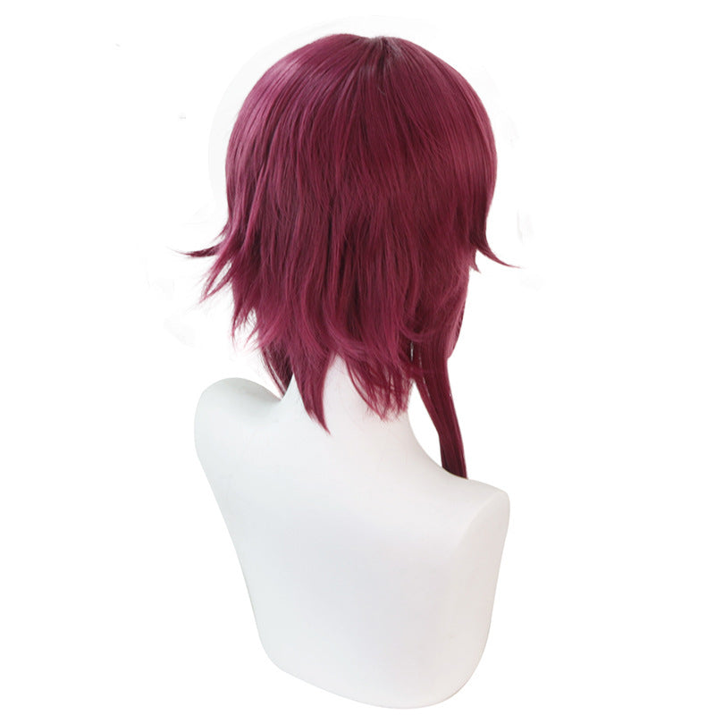 SAKUMETA ROSARIA Burgundy Cosplay Wig with Bangs
