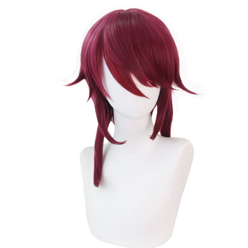 SAKUMETA ROSARIA Burgundy Cosplay Wig with Bangs