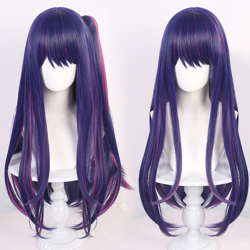 SAKUMETA  Hoshino Ai Purple Long Cosplay Wig