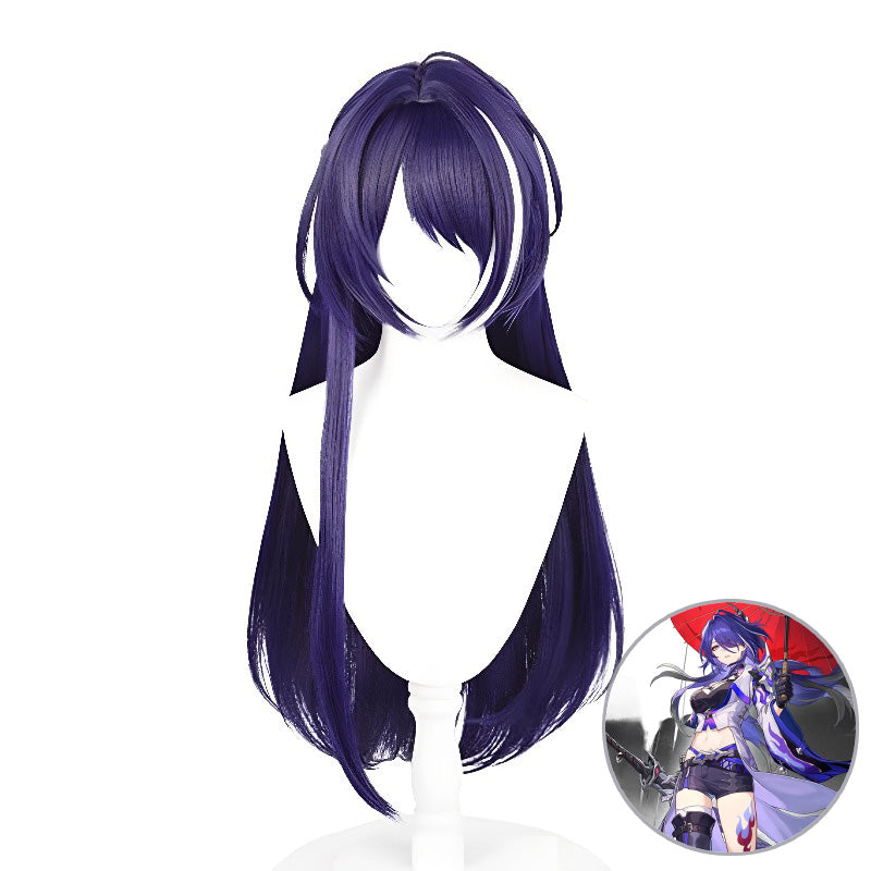 SAKUMETA ACHERON Dark Purple Long Cosplay Wig